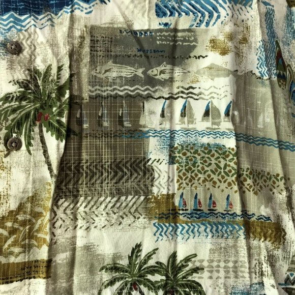 Batik Bay Hawaiian Shirt, Button Down Men's XXL - Picture 6 of 10